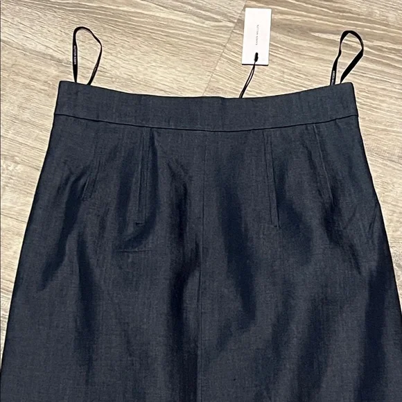 Karen Millen Tailored Denim Corset Detail Midi Skirt - Picture 5 of 15